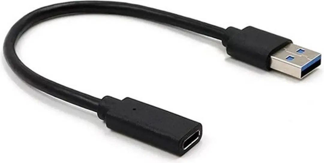 Cablexpert USB-A naar USB-C Adapter 3.0 - 0,10m - Zwart