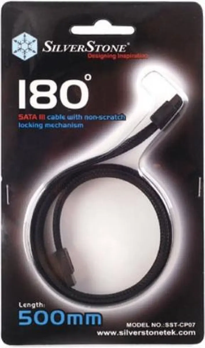 SilverStone SST-CP07 SATA Kabel - Zwart