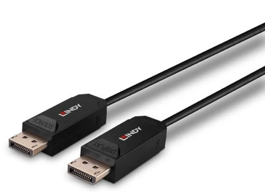Lindy 38521 DisplayPort Kabel 10m - Zwart - afbeelding 2 van 3