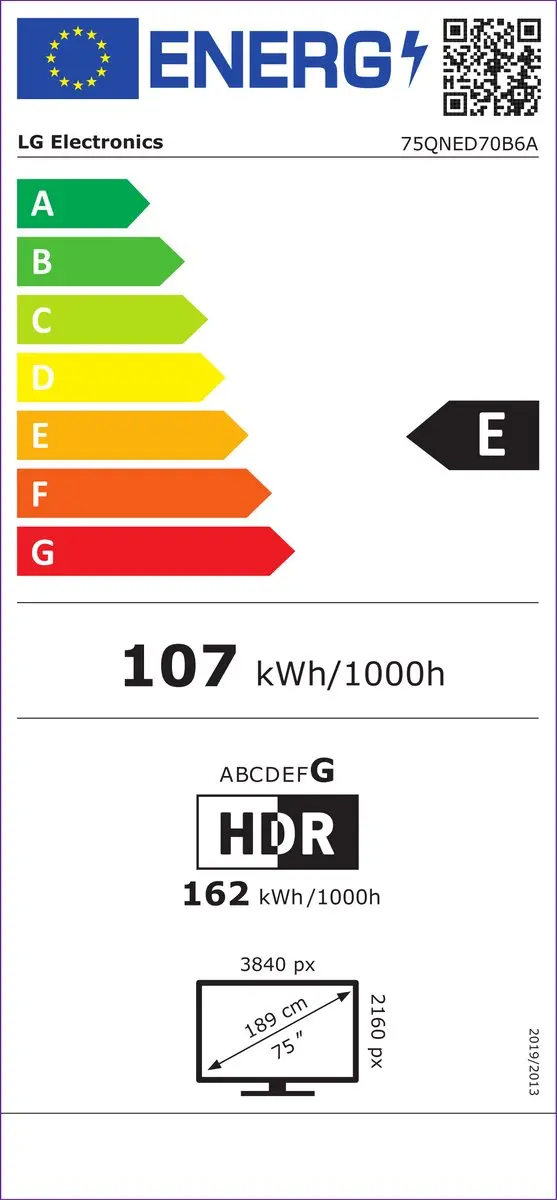 LG QNED AI MiniLED 75QNED70B6A 75" 4K Smart TV - Zwart