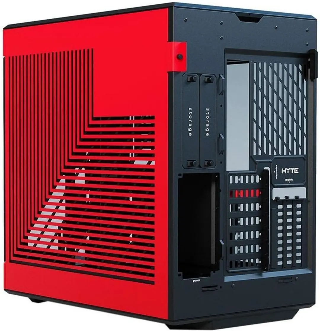 HYTE Y60 ATX Semi-tower - 4x 2.5" 2x 3.5" - Rood/Zwart