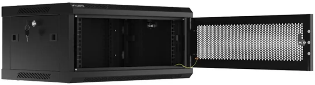Lanberg 19 Inch Wandrack 4U 600x450mm - Zwart - afbeelding 6 van 6