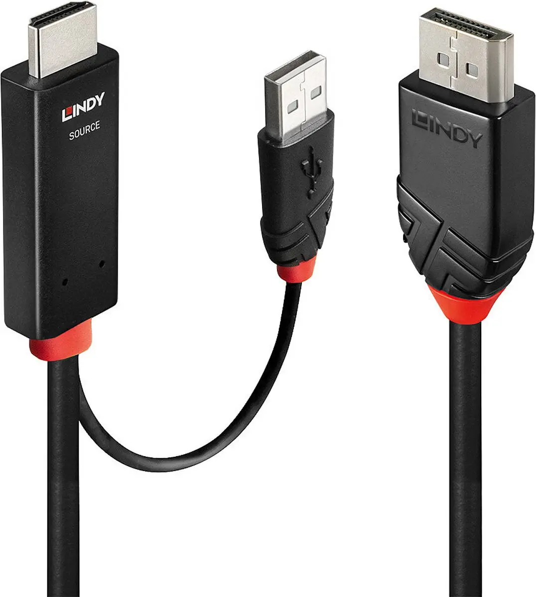 Lindy 41498 HDMI naar DisplayPort Kabeladapter 1m