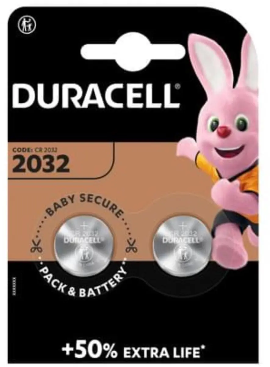Duracell 2032 Knoopcelbatterij - 2 Stuks