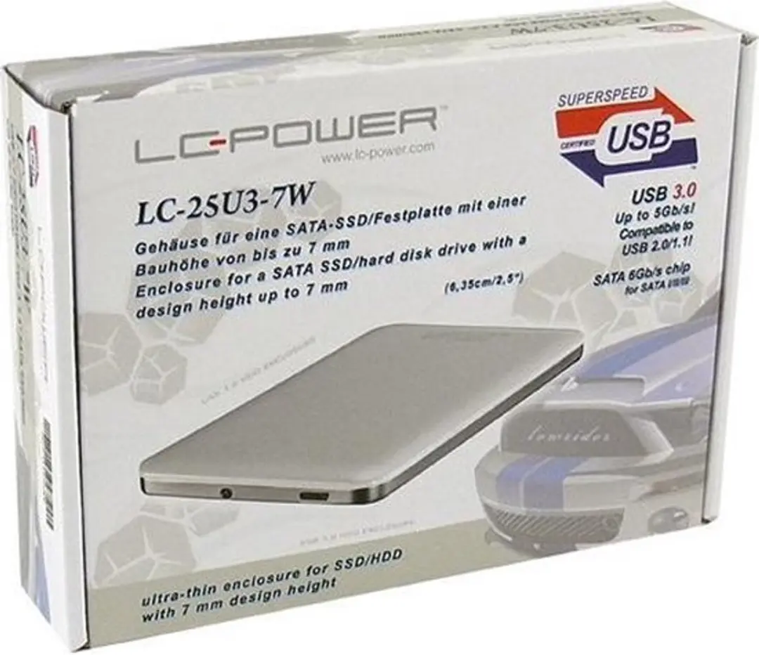 LC Power LC-25U3-7W Externe Behuizing 2.5" - Wit