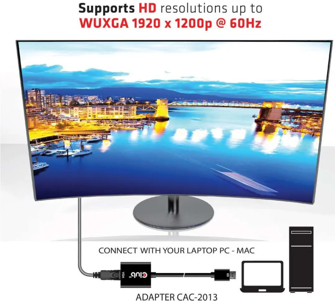 Club 3D DisplayPort naar VGA Adapter CAC-2013 - Zwart