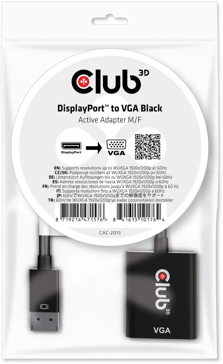 Club 3D DisplayPort naar VGA Adapter CAC-2013