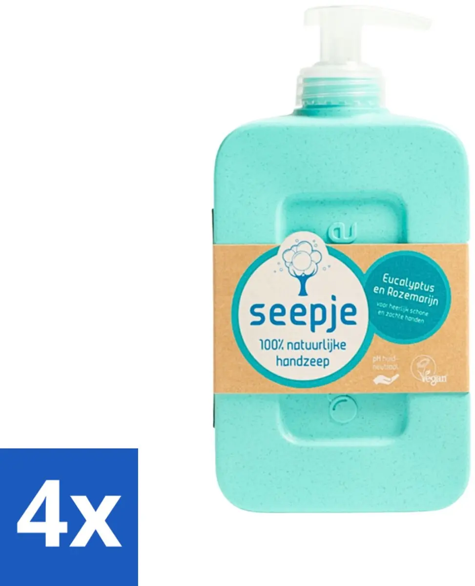 Seepje Handzeep Eucalyptus Rozemarijn 1200ml - 4 Stuks