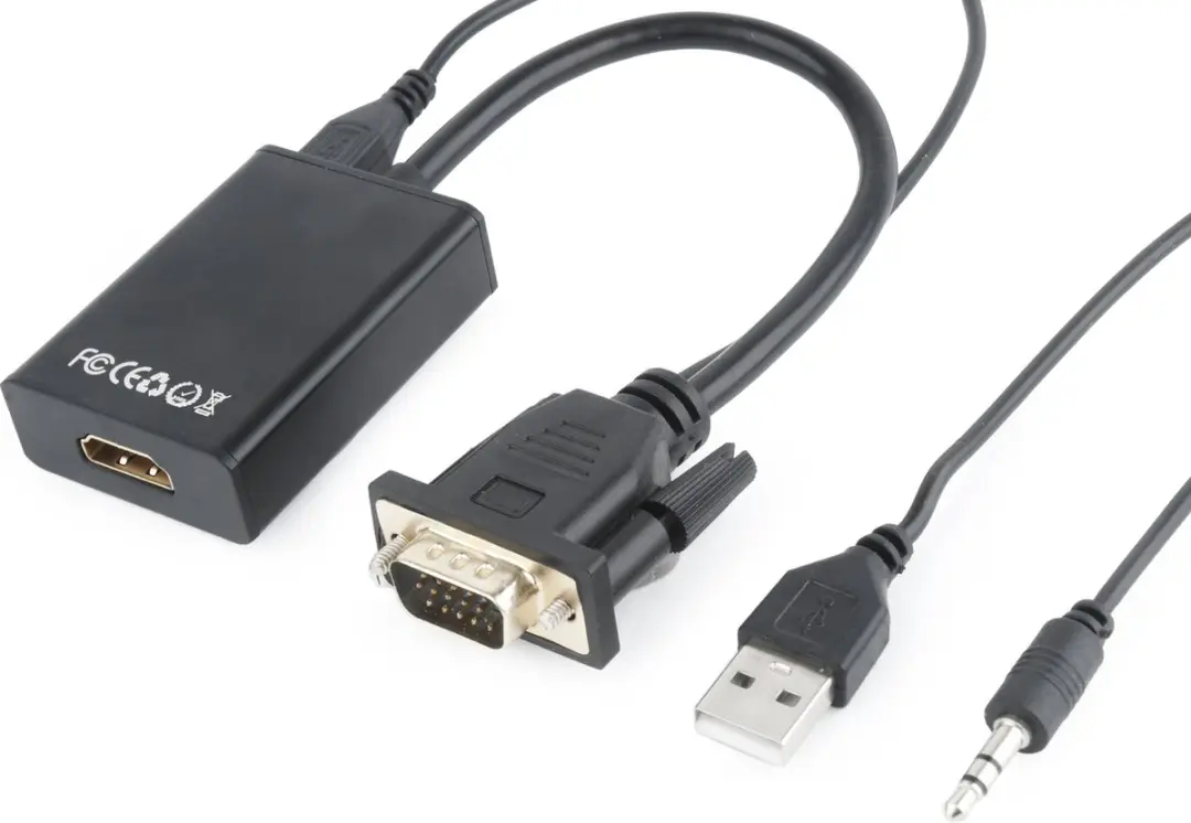 Cablexpert VGA naar HDMI Adapter 0,15m - Zwart