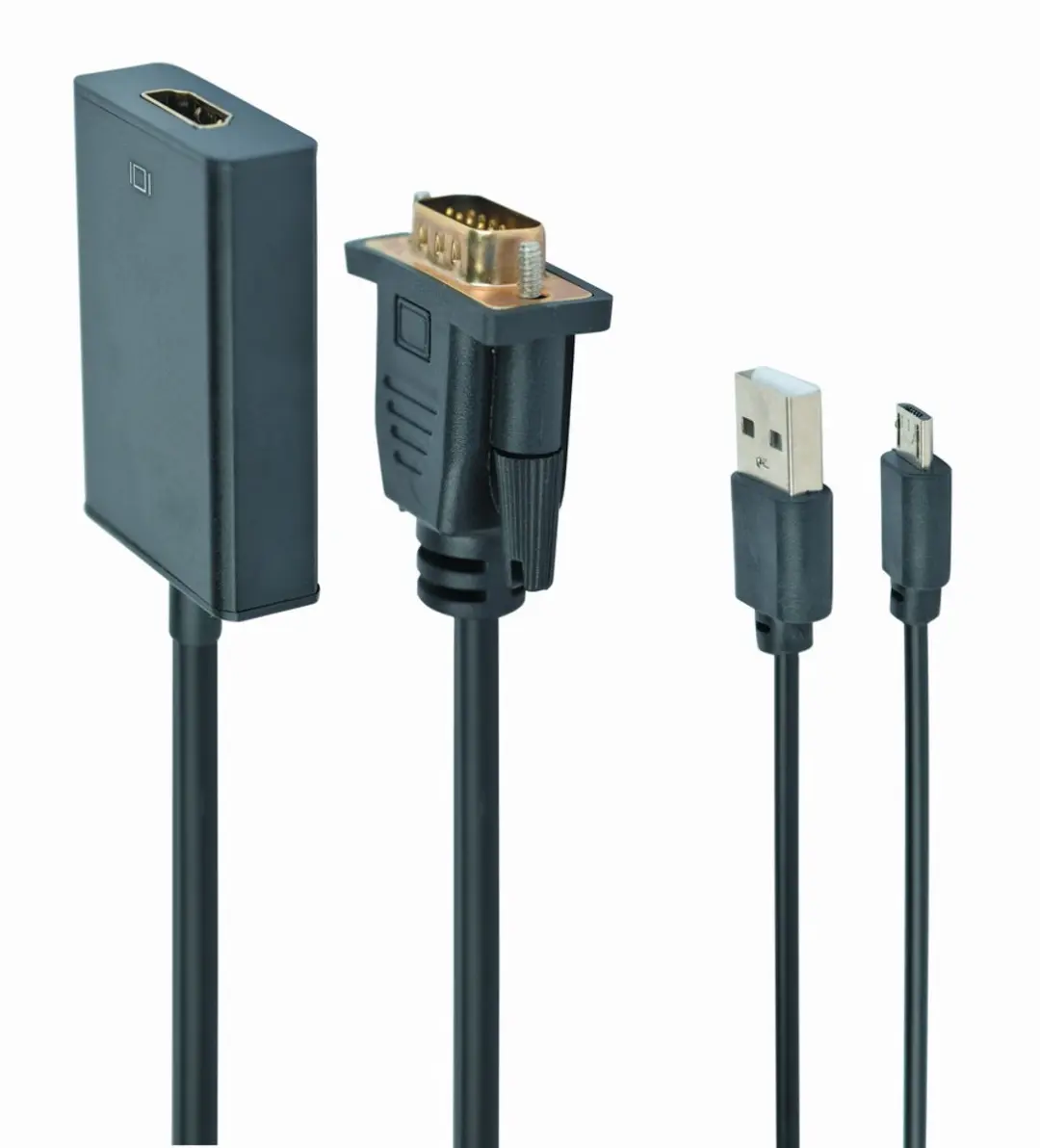 Cablexpert VGA naar HDMI Adapter 0,15m - Zwart