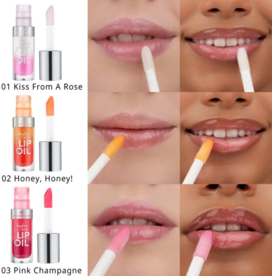 Essence Hydra Kiss Lip Oil 03 Pink Champagne - 20ml (3x4ml)