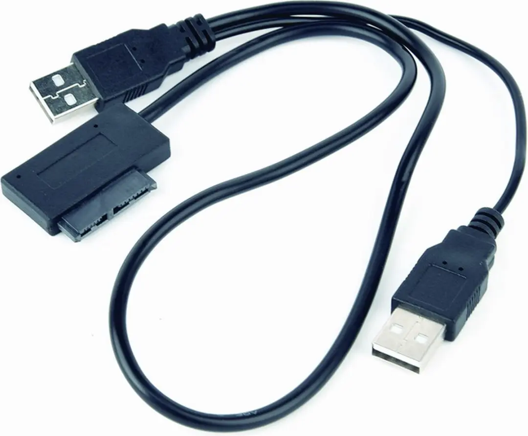 Cablexpert USB2.0 naar Slim SATA Converter 0,5m - Zwart