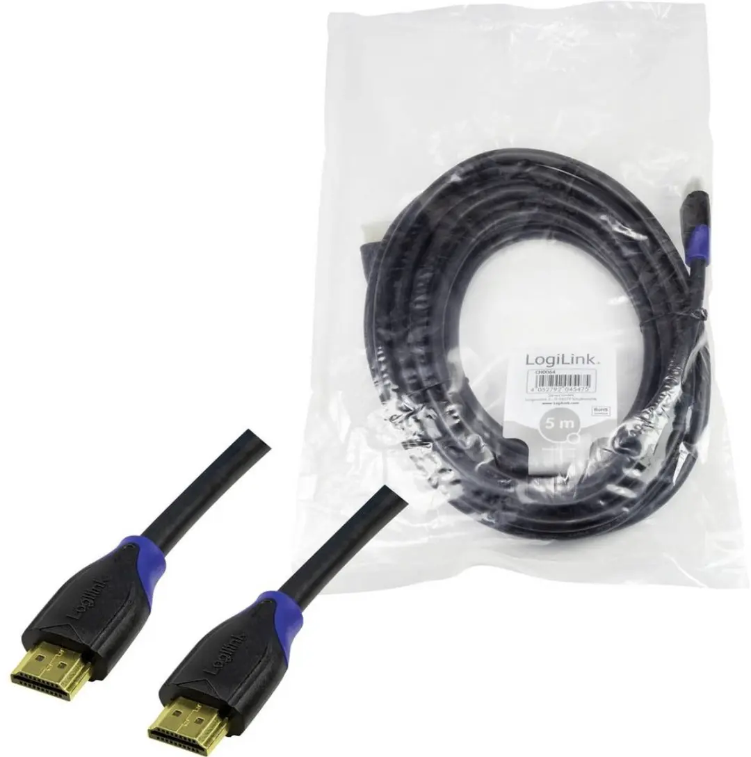 Logilink CH0064 HDMI-HDMI 2.0 Kabel 5.00m - Zwart