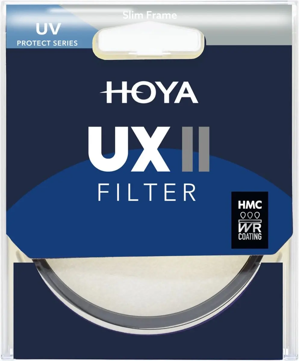 Hoya 62mm UX UV II Filter - Transparant/Zwart