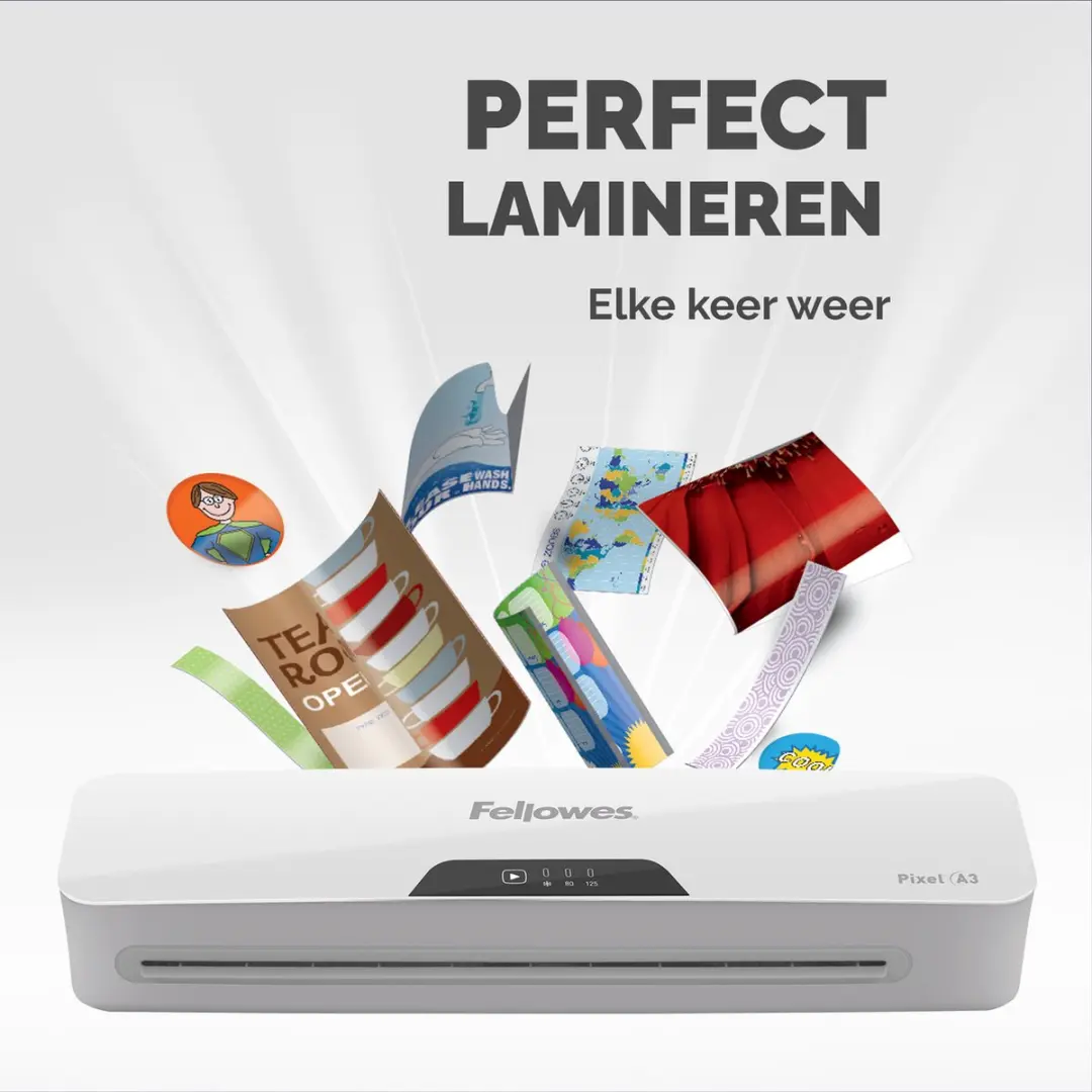 Fellowes Pixel Lamineermachine 5601601 - A3 - 125 Micron - Wit - afbeelding 6 van 6