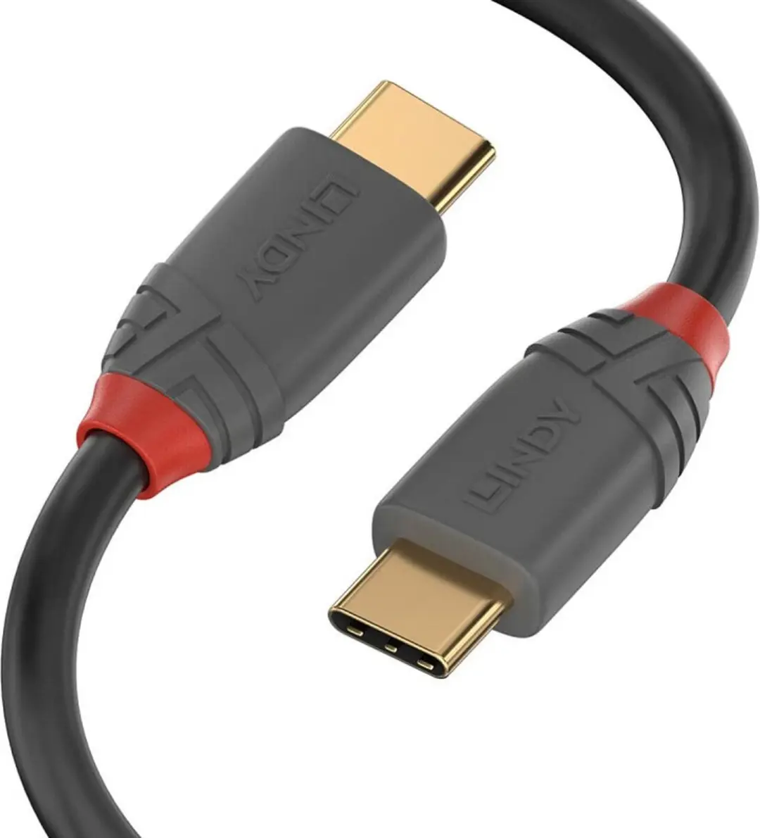 Lindy 36871 USB-C Kabel 1m - Zwart/Grijs