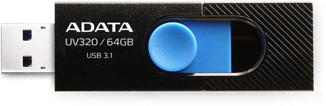 ADATA UV320 USB 64GB - Zwart/Blauw