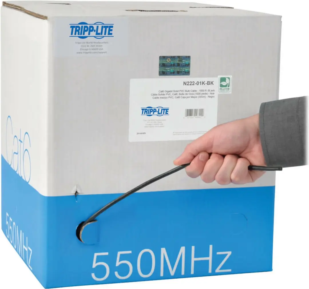 Tripp Lite N222-01K-BK Cat6 Kabel - 305m - Zwart