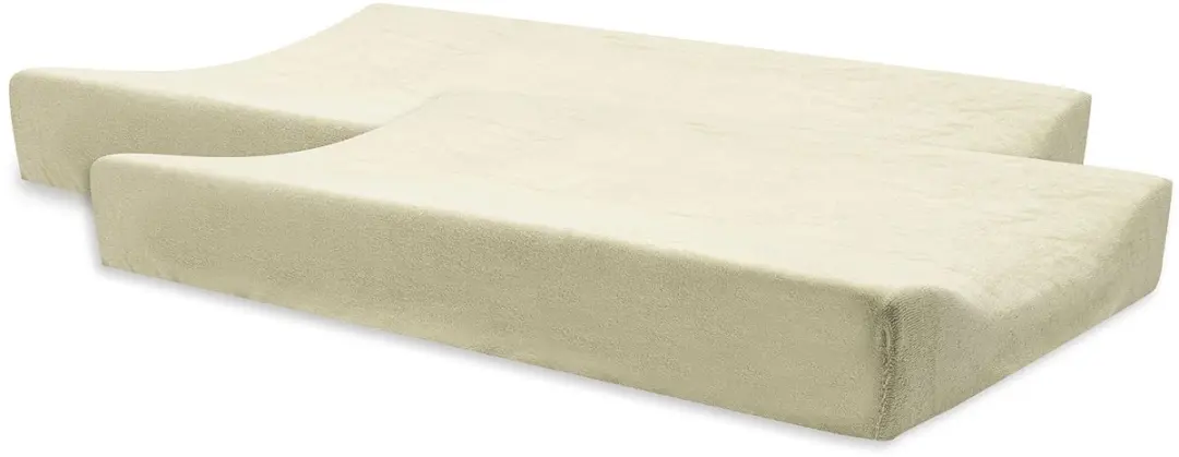 Jollein Aankleedkussenhoes Badstof 50x70cm Soft Matcha - 2 Stuks