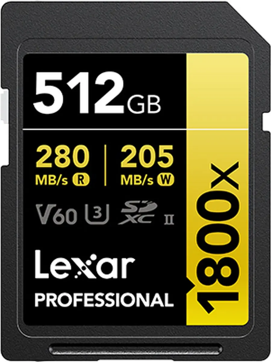 Lexar SD Pro Gold Series UHS-II 1800x 512GB