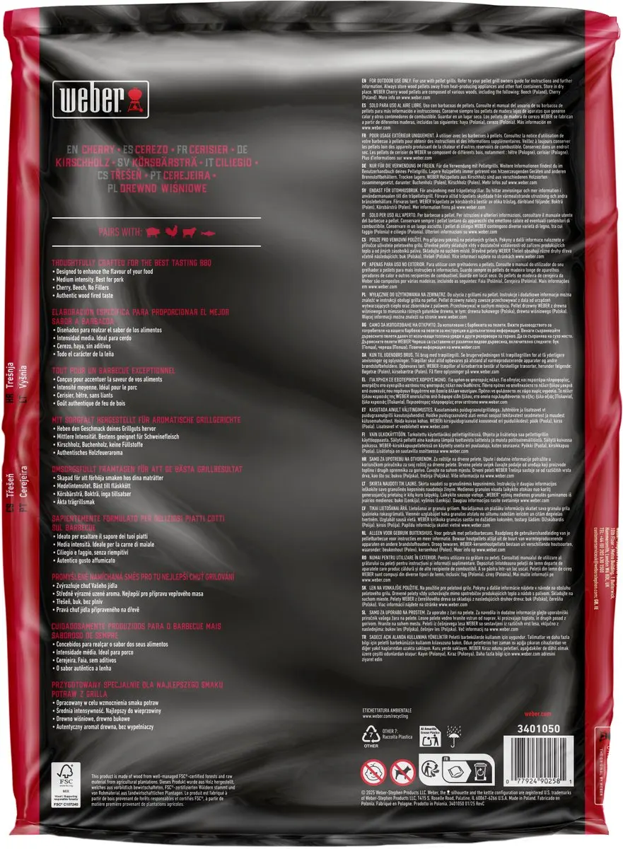 Weber Wood Pellets Cherry 8 kg
