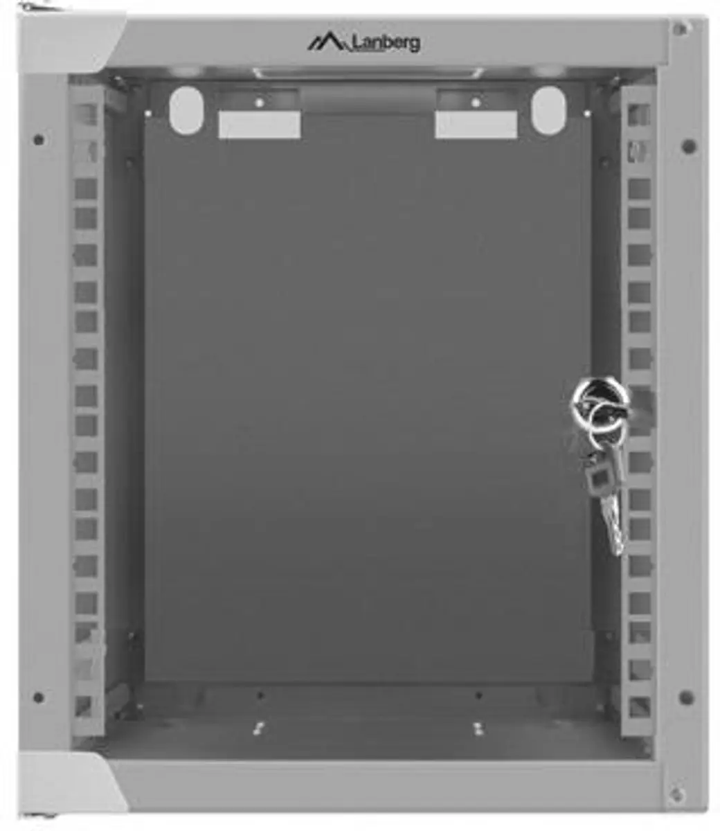 Lanberg 10 Inch Wandkast 6U - Wit RAL7035 - Glazen Deur