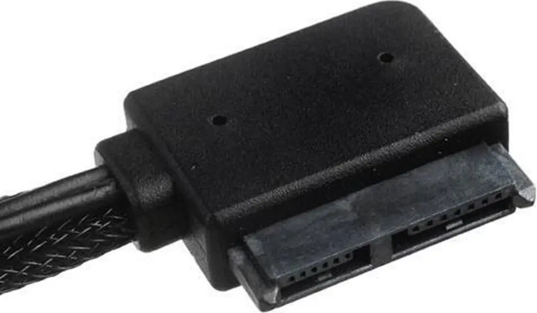 SilverStone Slim SATA 2-in-1 Datakabel + Stroomadapter - Zwart