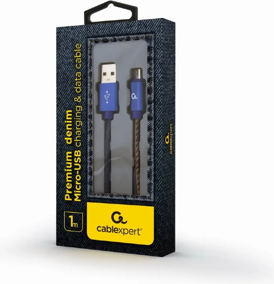 Cablexpert USB 2.0 A naar Micro-USB B Kabel - 1m - Blauw
