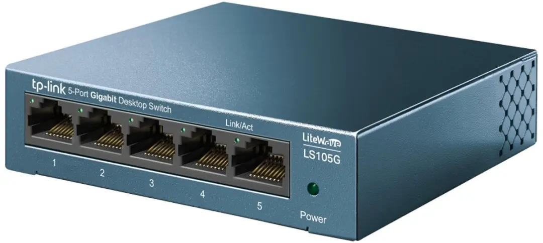 TP-Link LS105G 5-Poorts Gigabit Switch - Blauw