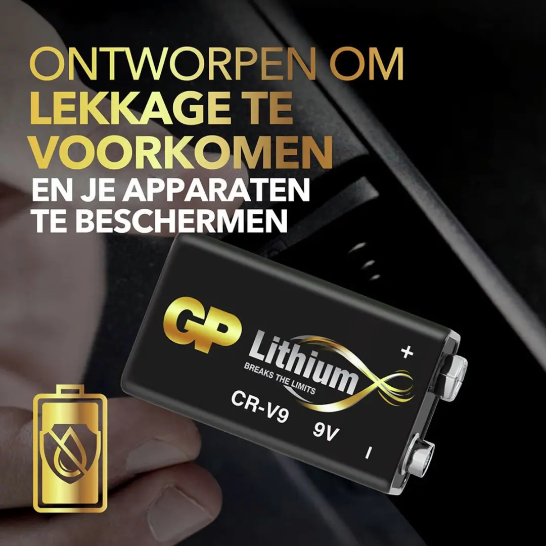 GP 9V Lithium Batterij - Rookmelder - 1 Stuk