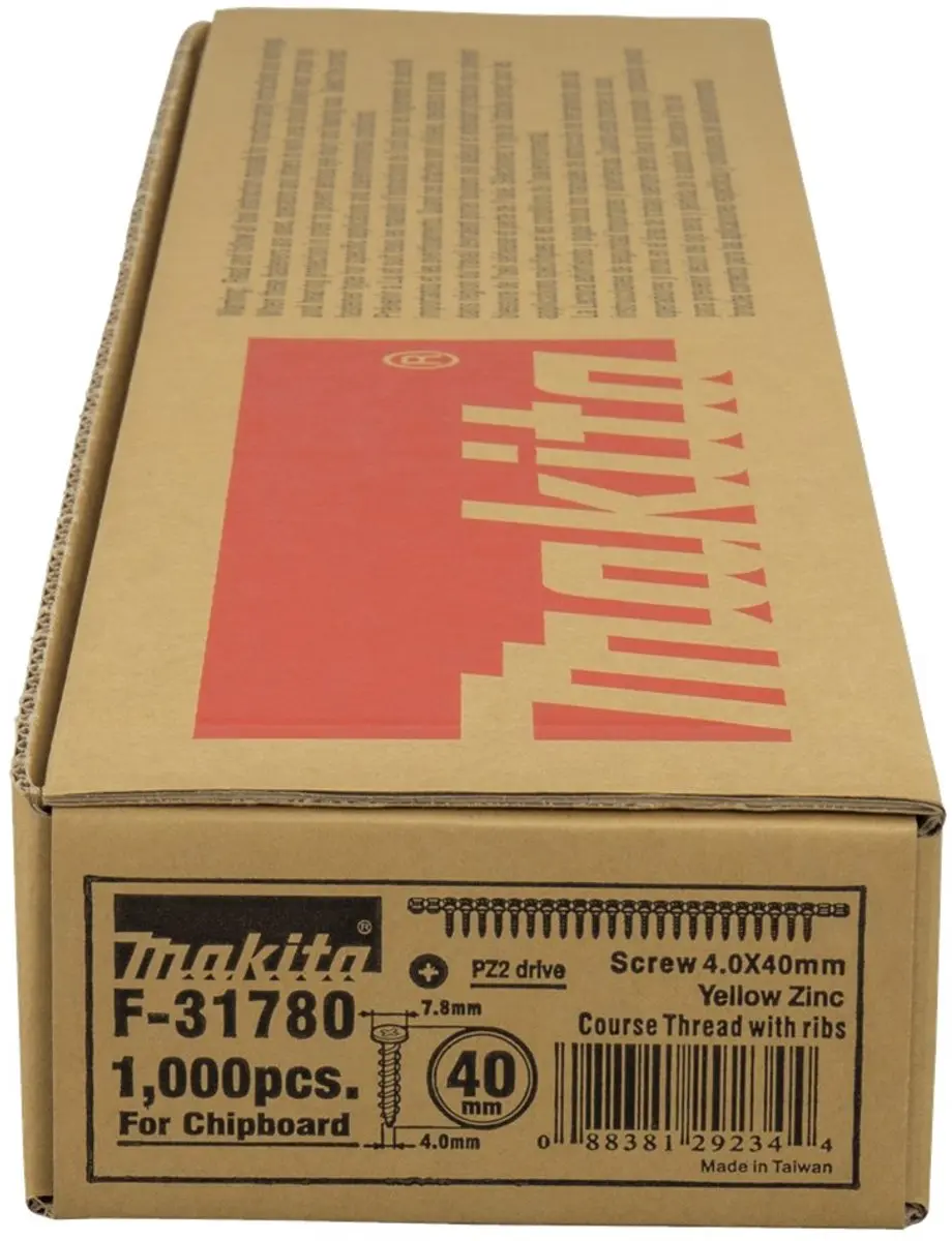Makita F-31780 Schroeflint Spaanplaat 4x40mm