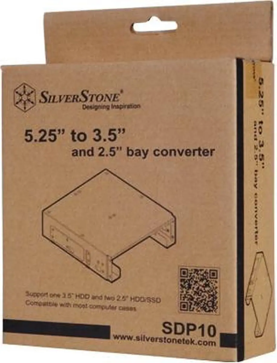 SilverStone SDP10B HDD-behuizing - Zwart
