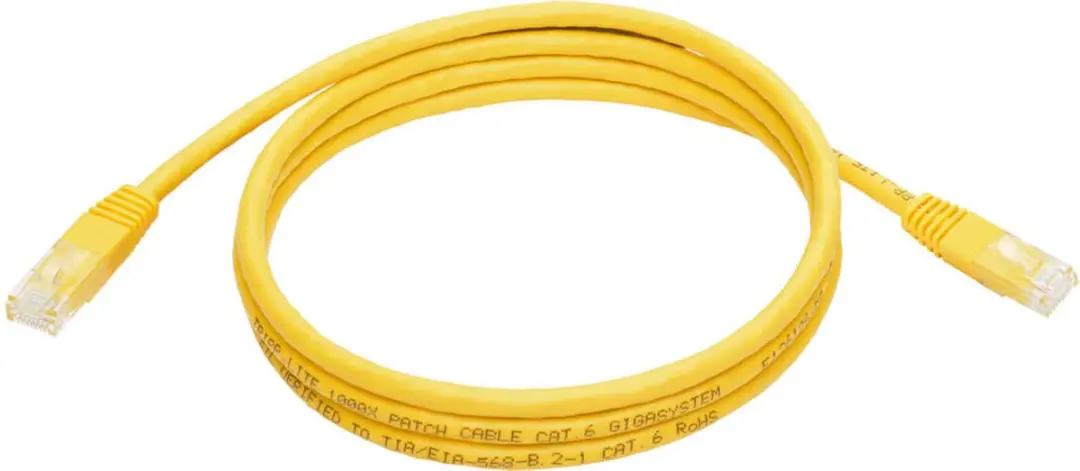 Tripp Lite N200-005-YW Netwerkkabel Cat6 Geel 1,5m