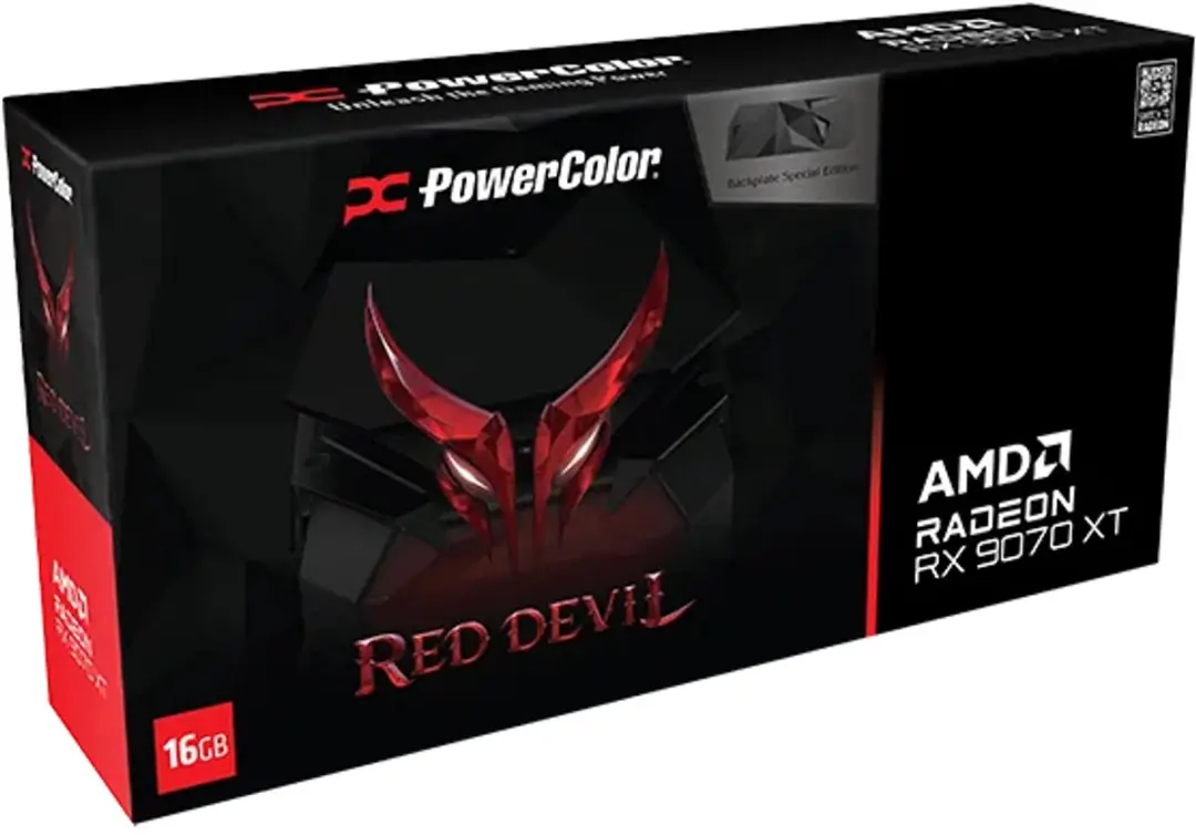 PowerColor Red Devil RX9070XT 16G-E/OC/BP Videokaart - 16GB GDDR6