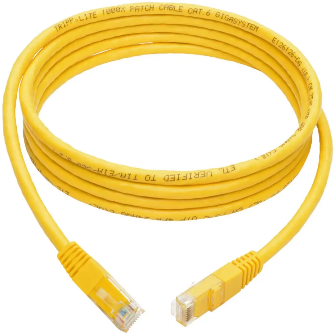Tripp Lite N200-007-YW Netwerkkabel Cat6 Geel 2,1m