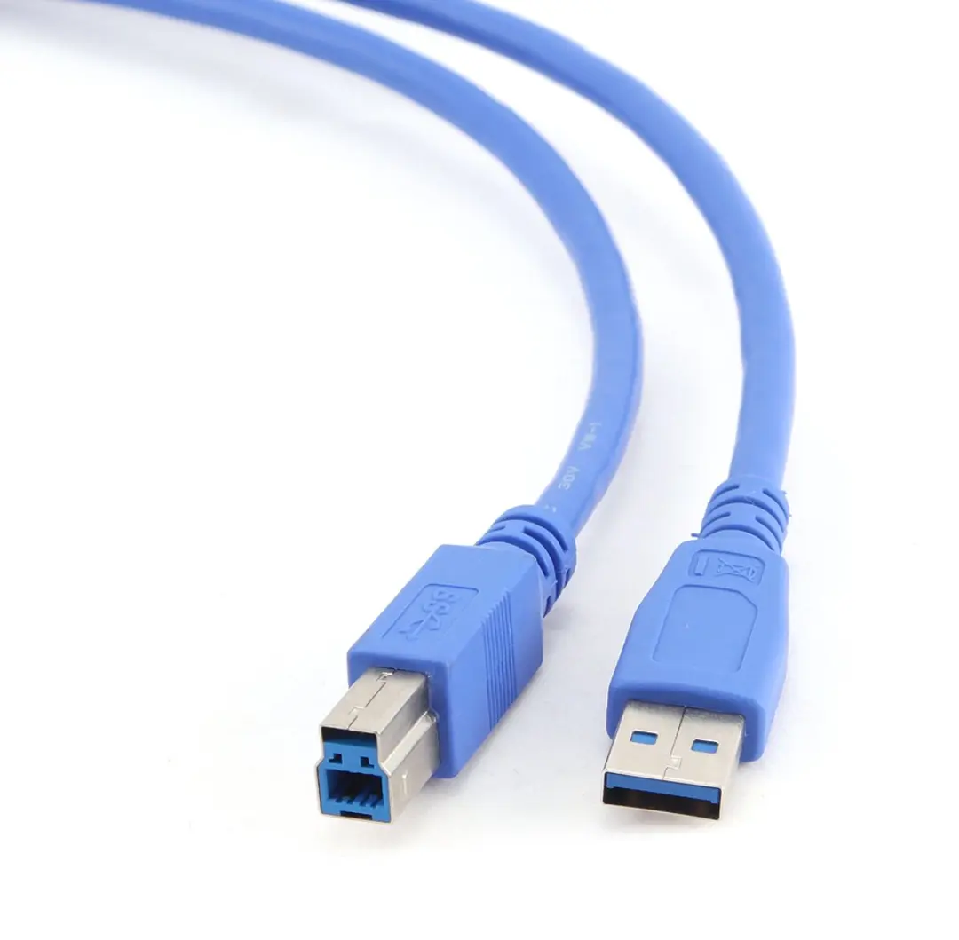 Cablexpert USB-A naar USB-B USB3.0 Kabel 1,8m - Blauw