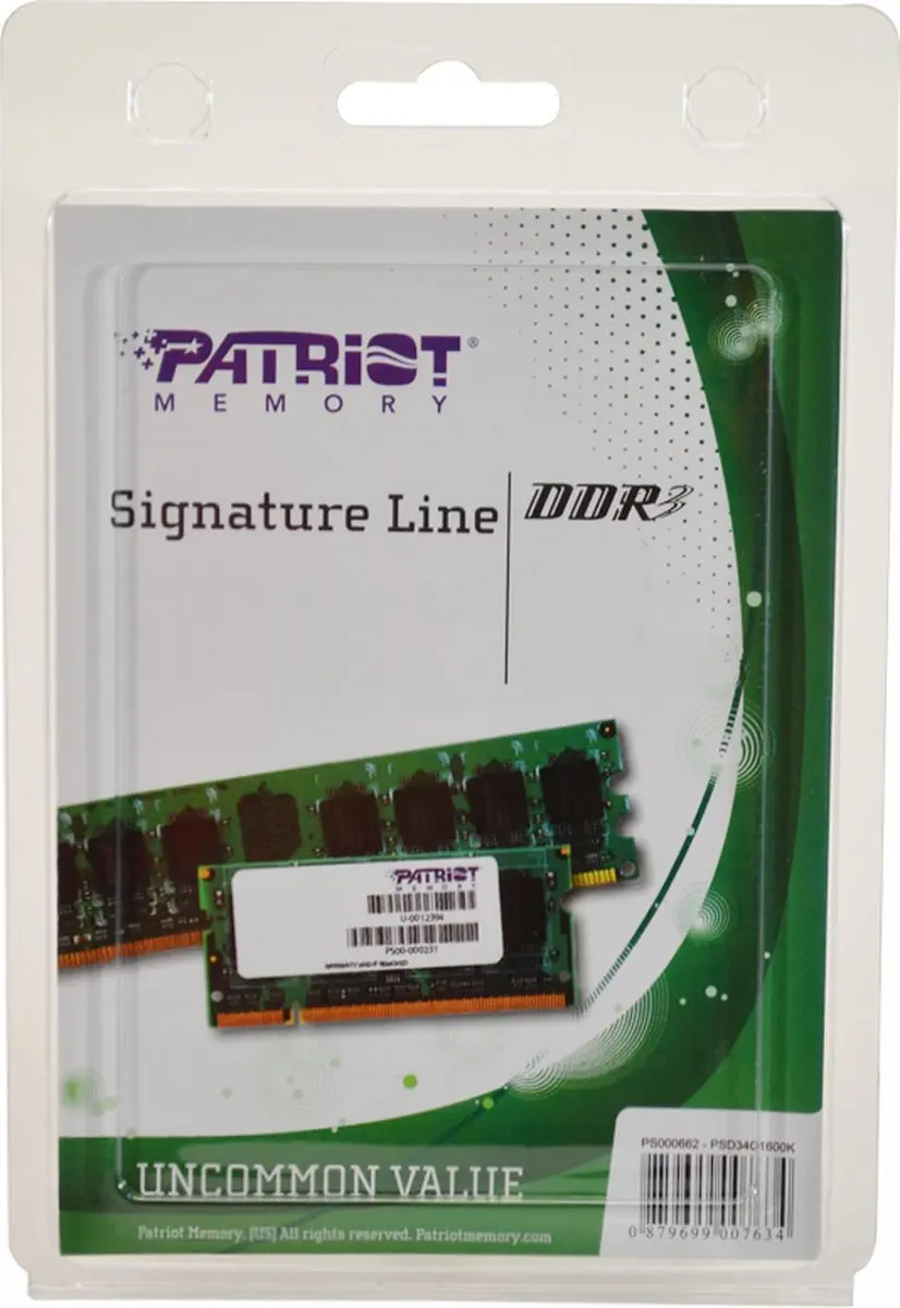 Patriot Memory 8GB DDR3 1600MHz SO-DIMM - PSD38G16002S