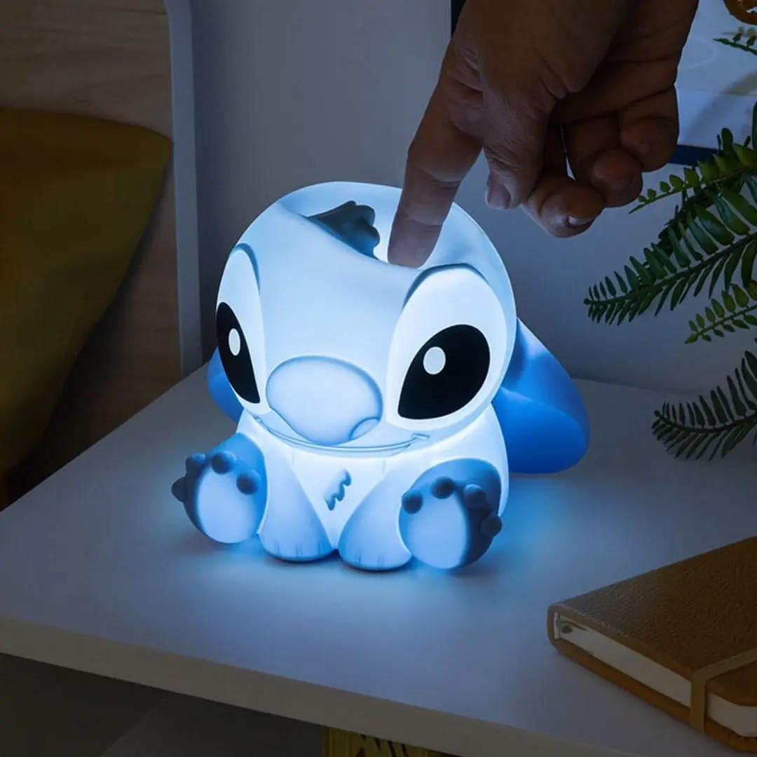 Stitch Silicone SquishyGlo Nachtlamp - Oplaadbaar - Blauw - afbeelding 6 van 6