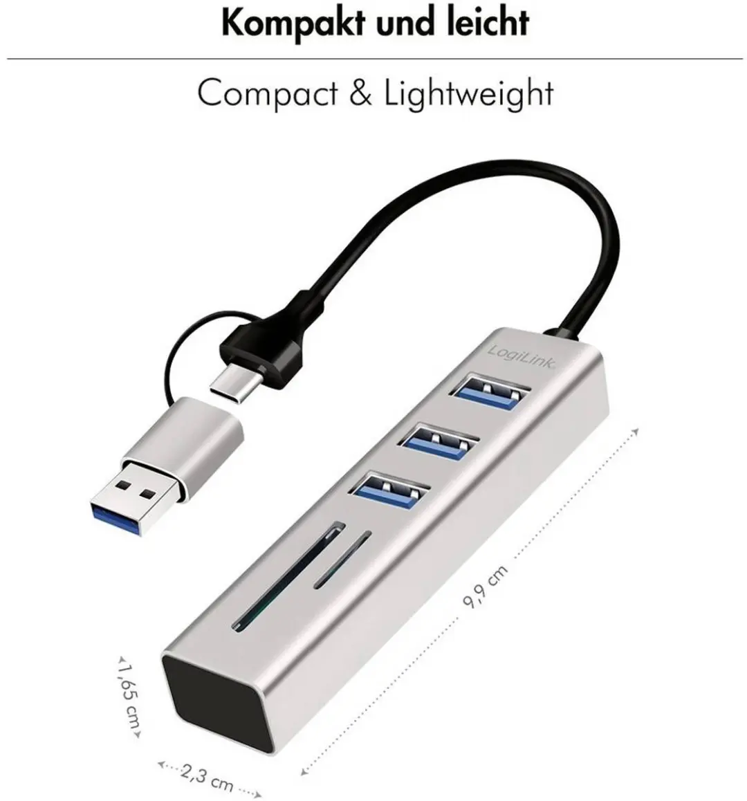 Logilink UA0445 USB-hub 3 poorten - USB 3.0