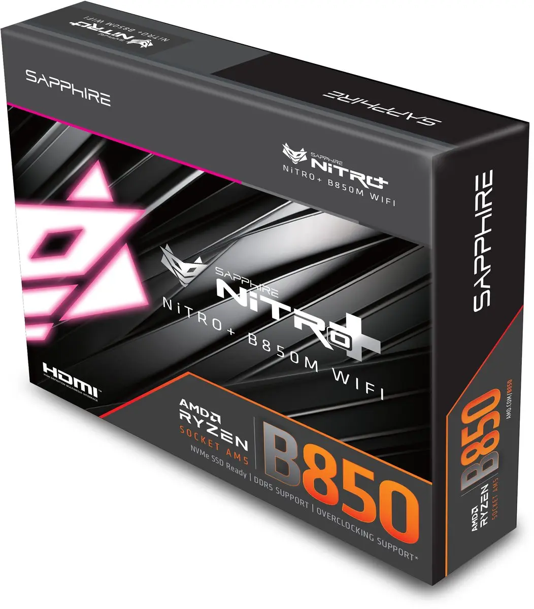 Sapphire NITRO+ B850M WIFI AMD B850 microATX