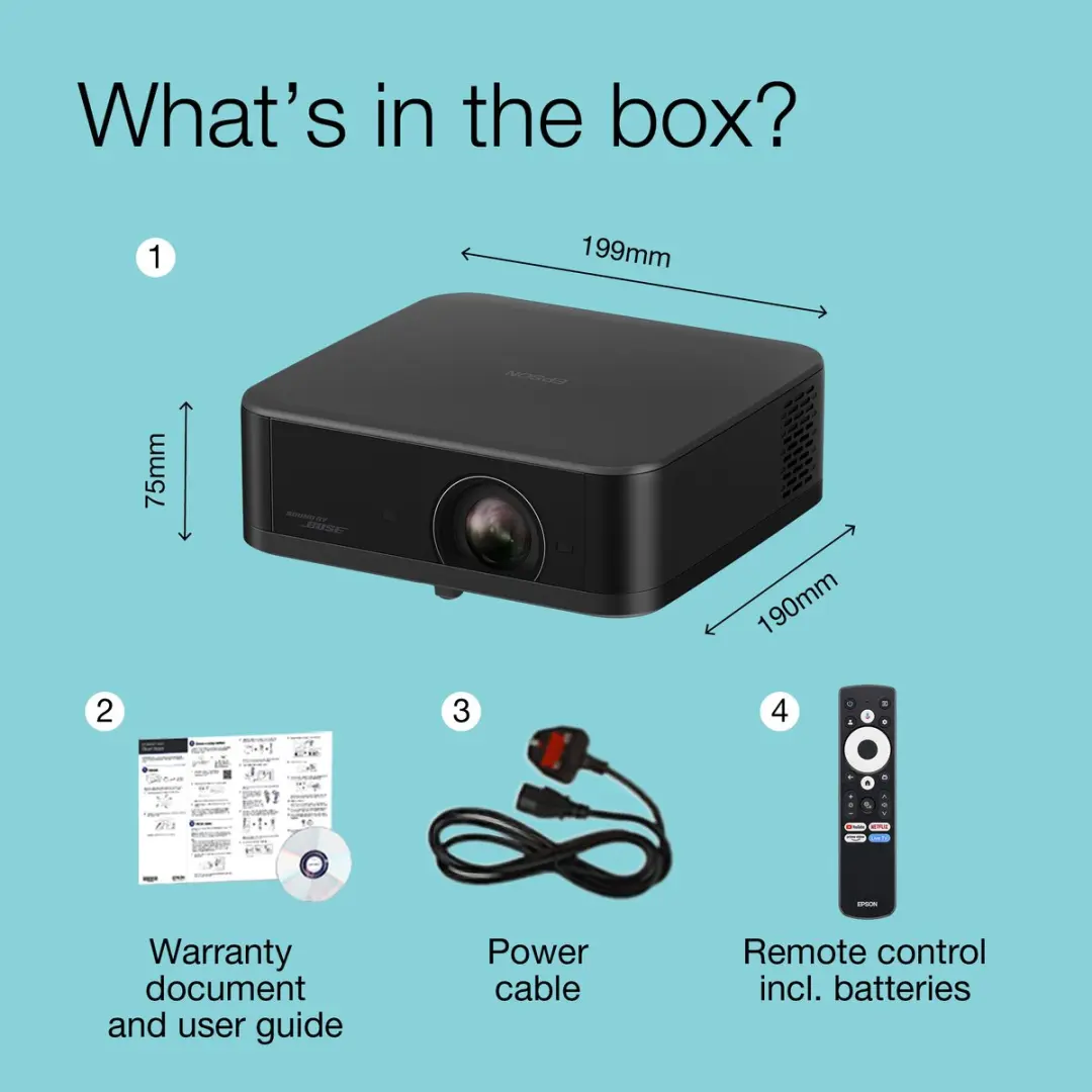 Epson Lifestudio Pop EF-62B Projector - Metallic Black