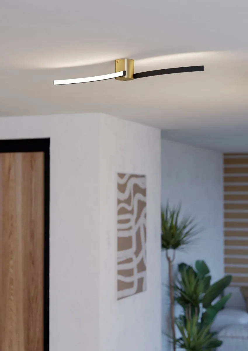 Eglo Aieta Plafondlamp LED 72cm - Goud/Zwart/Wit