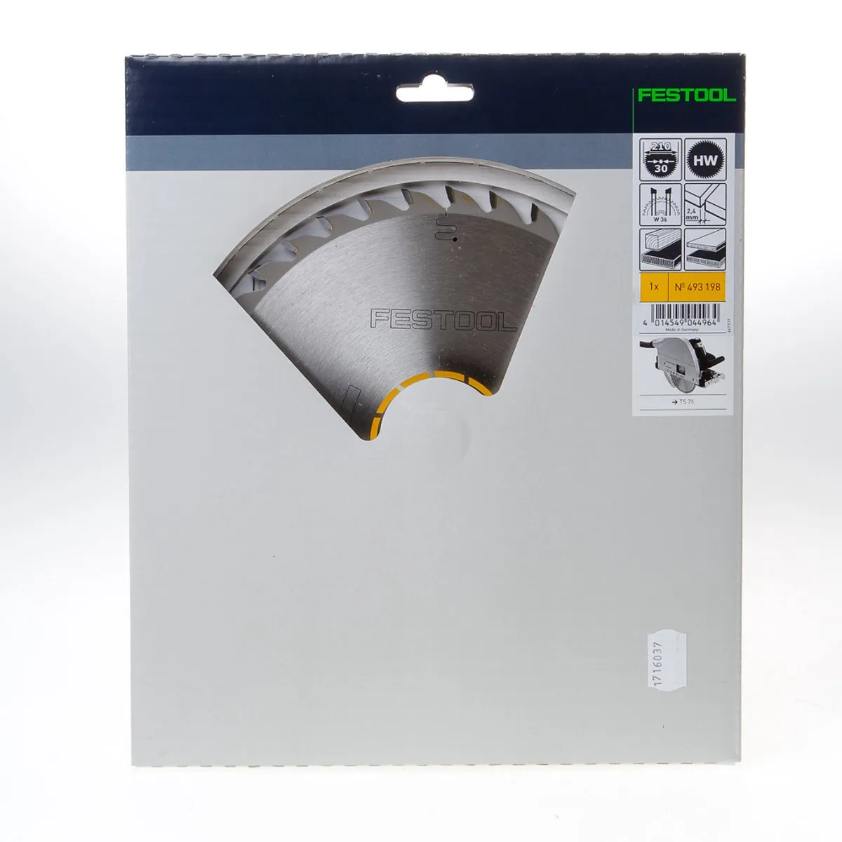 Festool TS75 Cirkelzaagblad 210mm 36 Tanden - 493198