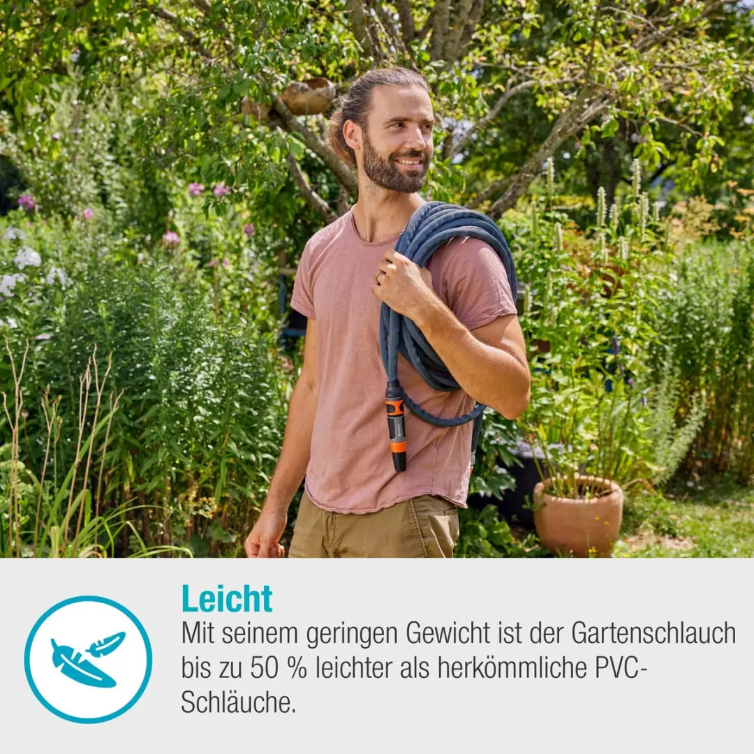 Gardena Liano Xtreme Textielslangset 25m - Zwart