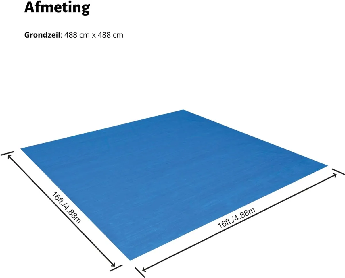 Bestway Grondzeil 488x488cm - Blauw - MPN 58003