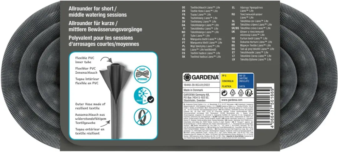 Gardena Textielslang Liano Life 10m