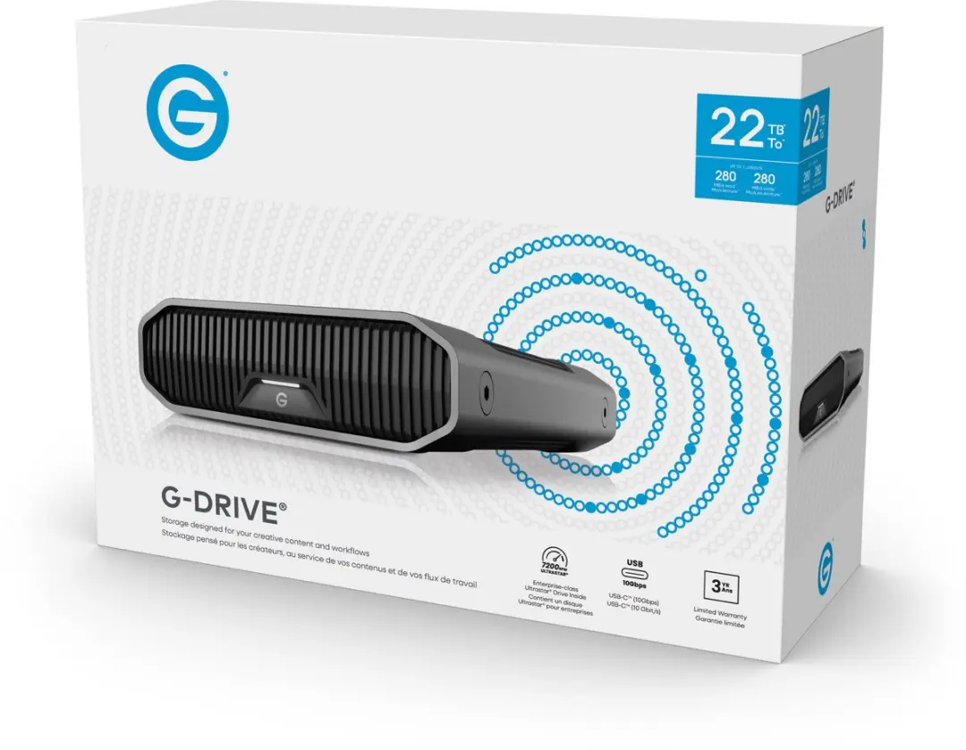 SanDisk G-Drive 22TB Externe Harde Schijf - 22TB - Zwart