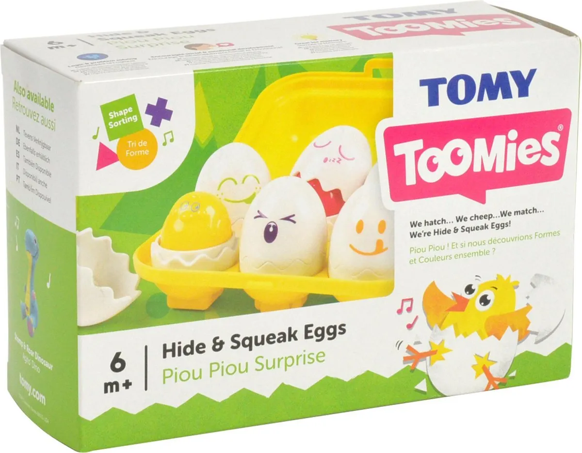 Tomy Verrassingseieren E1581 Educatief Peuterspeelgoed - Geel