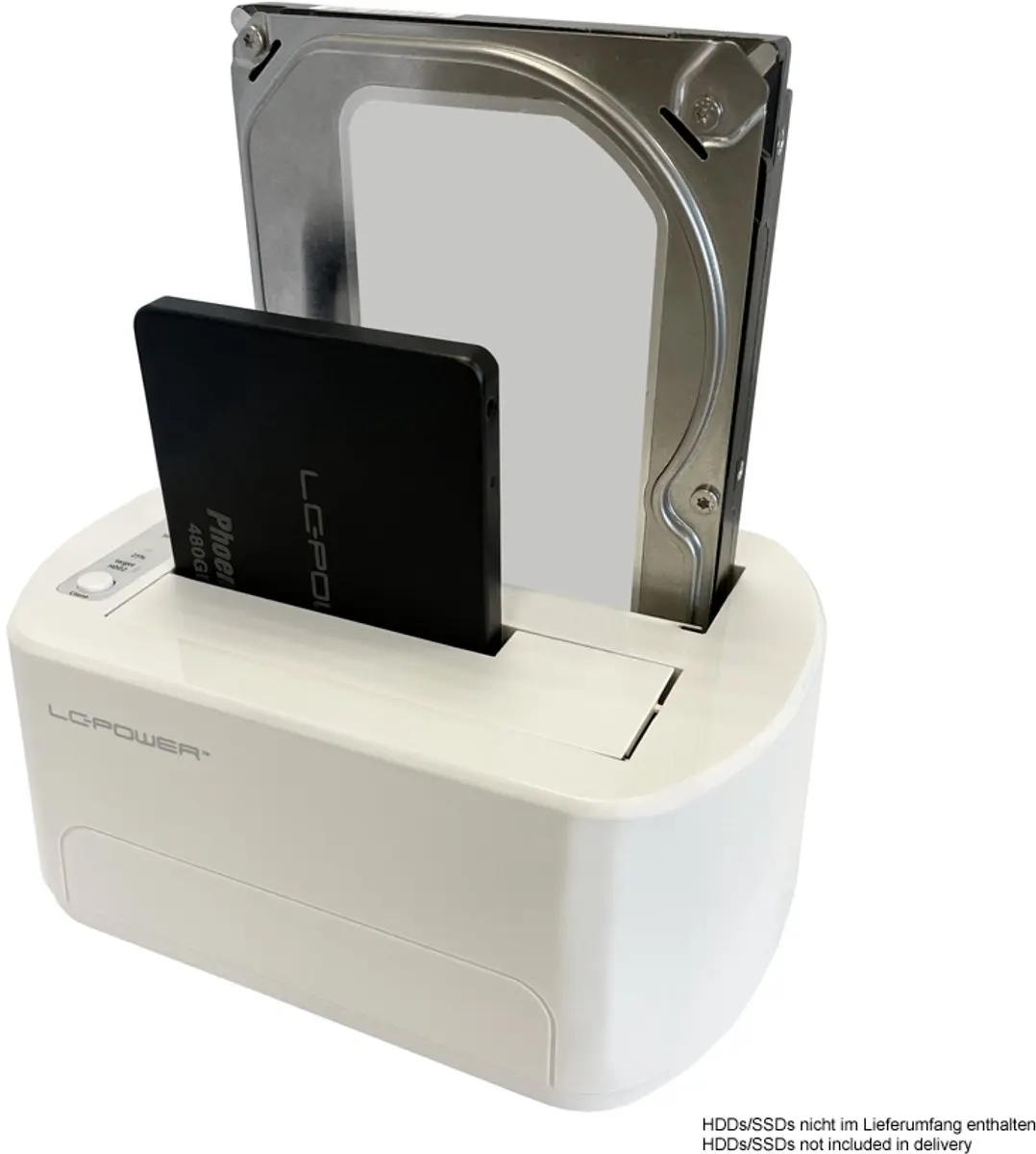 LC-Power LC-DOCK-U3-VI Dockstation - 2x SATA 2,5/3,5" - USB 3.0 Wit