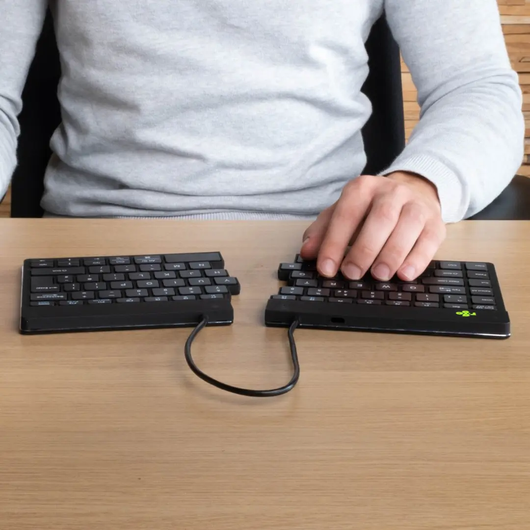 R-Go Split RGOSBUSWLBL Draadloos Ergonomisch Toetsenbord - Zwart
